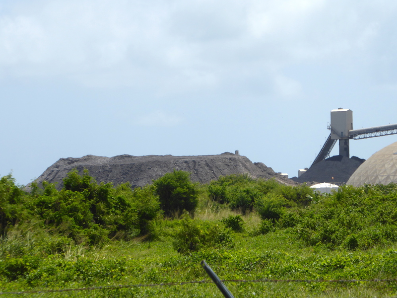 The coal ash pile in Guayama, Puerto Rico, before the hurricanes hit. Photo Courtesy of Hilda Lloréns
